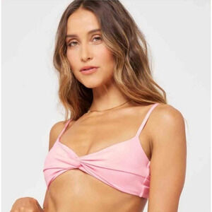 L*Space Ringo Bikini Top in Pink Size DD NWT